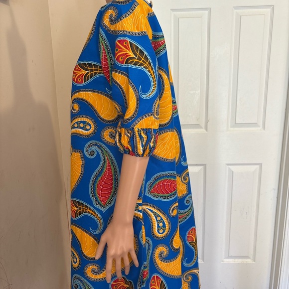 BEAUTIFULL AFRICAN PRINT DRESS FOR WOMEN. ANKARA WAX DRESS. COTTON - Picture 4 of 10